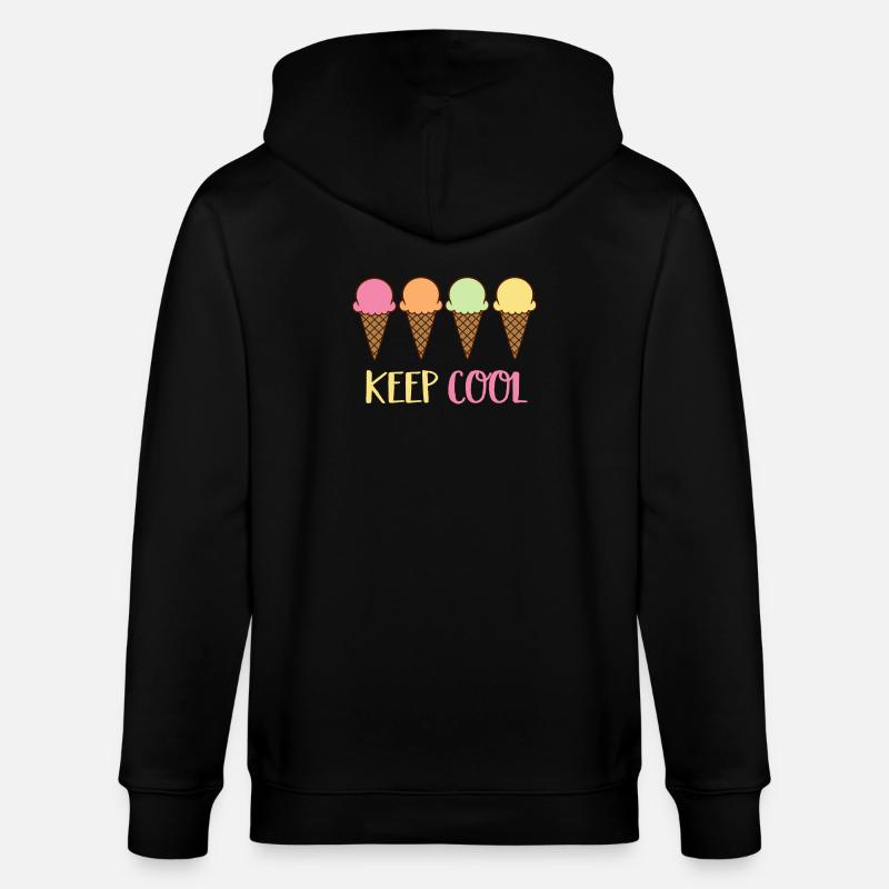 Eiscreme - Stanley/Stella Unisex Bio-Kapuzenjacke CULTIVATOR  - Schwarz