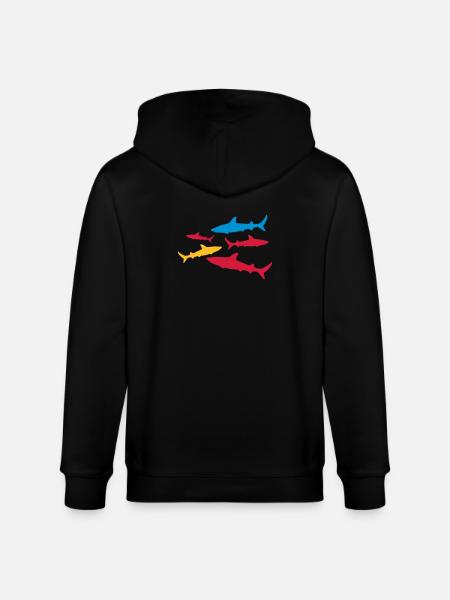 shark - Stanley/Stella CULTIVATOR Unisex Organic Hooded Jacket - black