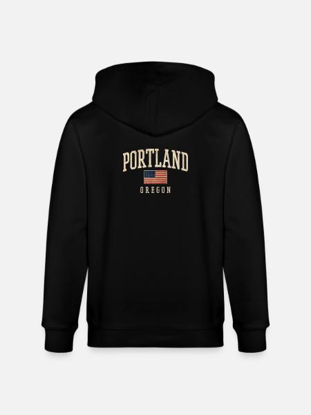 Portland Oregon USA - Stanley/Stella CULTIVATOR Unisex Organic Hooded Jacket - black