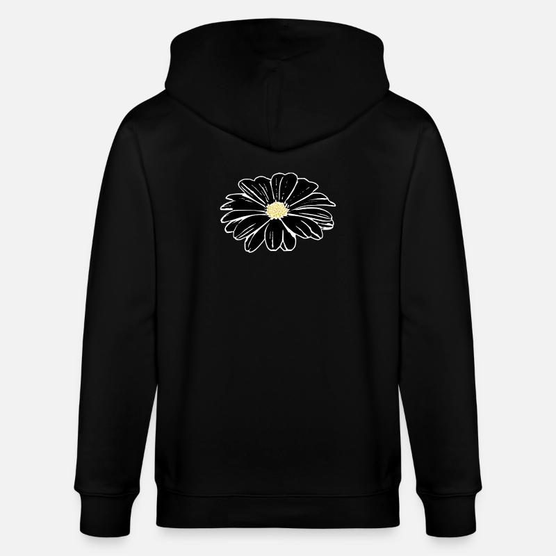 Fleur, Noir, Fleurs, Noir, Fleur - Veste à capuche bio CULTIVATOR Stanley/Stella Unisexe - noir