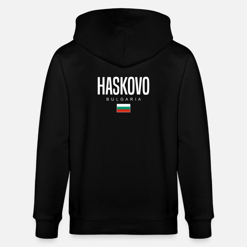 Haskovo Bulgarie - Veste à capuche bio CULTIVATOR Stanley/Stella Unisexe - noir