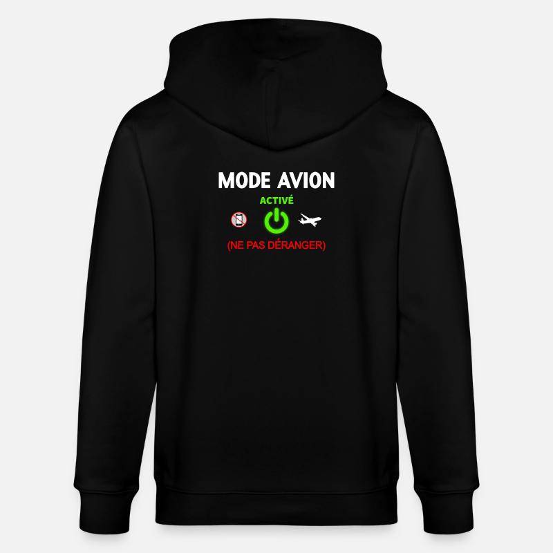 Design Mode Avion Activation Fun - Veste à capuche bio CULTIVATOR Stanley/Stella Unisexe - noir