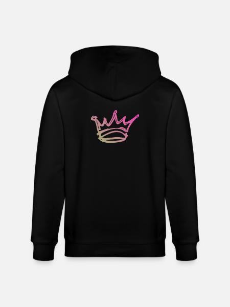Gradient Kronen-Skizze - Stanley/Stella Unisex Bio-Kapuzenjacke CULTIVATOR - Schwarz