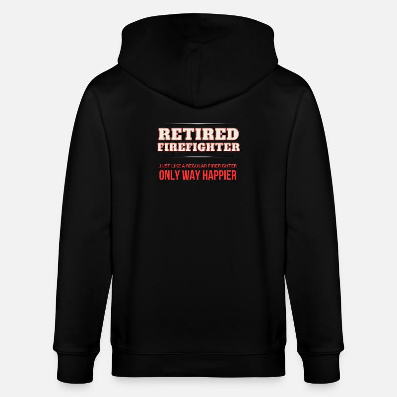 Pompier retraité - Seulement plus heureux - Veste à capuche bio CULTIVATOR Stanley/Stella Unisexe - noir