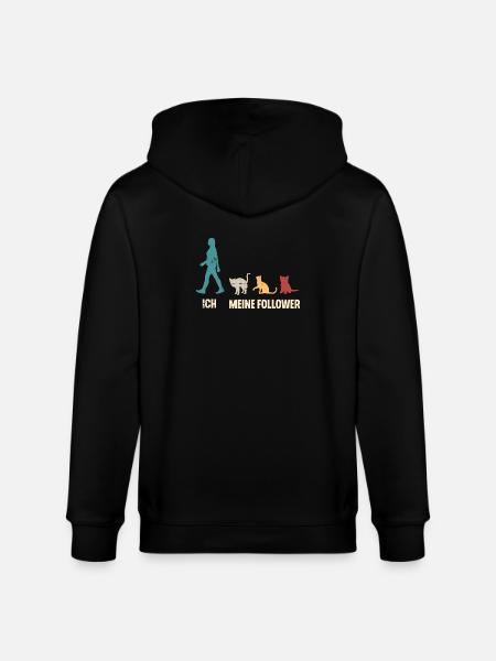 Ich Meine Follower Katzen - Stanley/Stella Unisex Bio-Kapuzenjacke CULTIVATOR - Schwarz