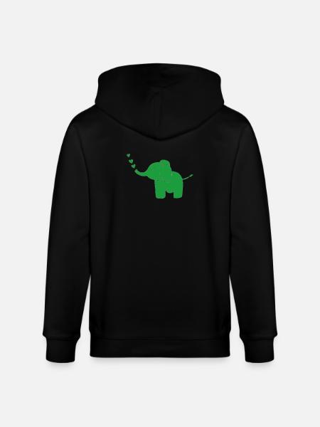 Vert éléphant - Veste à capuche bio CULTIVATOR Stanley/Stella Unisexe - noir