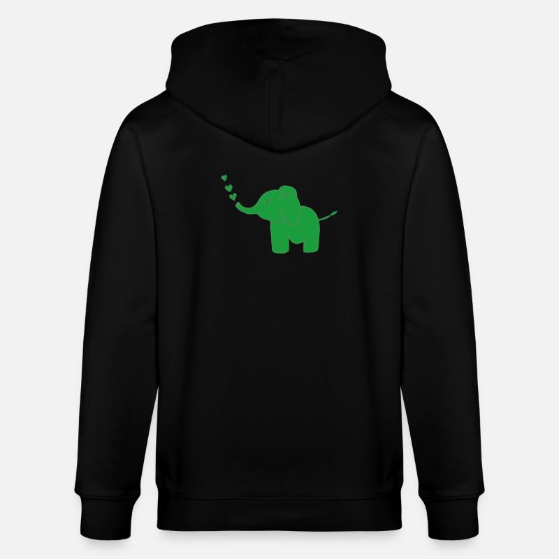 Vert éléphant - Veste à capuche bio CULTIVATOR Stanley/Stella Unisexe - noir