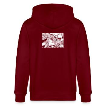 Shells - Stanley/Stella CULTIVATOR  Unisex Organic Hooded Jacket - burgundy - Back - Anna (173cm)