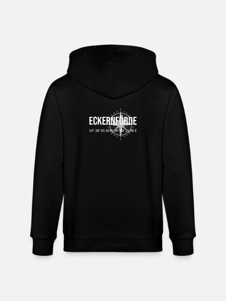 Koordinaten Eckernförde - Stanley/Stella Unisex Bio-Kapuzenjacke CULTIVATOR - Schwarz