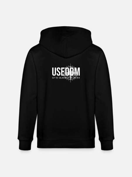 Koordinaten Usedom - Stanley/Stella Unisex Bio-Kapuzenjacke CULTIVATOR - Schwarz