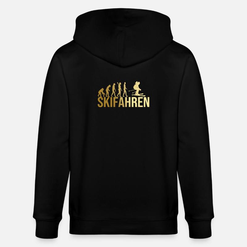 Evolution Skifahren - Stanley/Stella Unisex Bio-Kapuzenjacke CULTIVATOR  - Schwarz