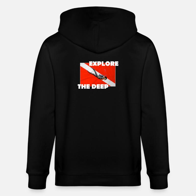 EXPLORE THE DEEP - Stanley/Stella Unisex Bio-Kapuzenjacke CULTIVATOR  - Schwarz