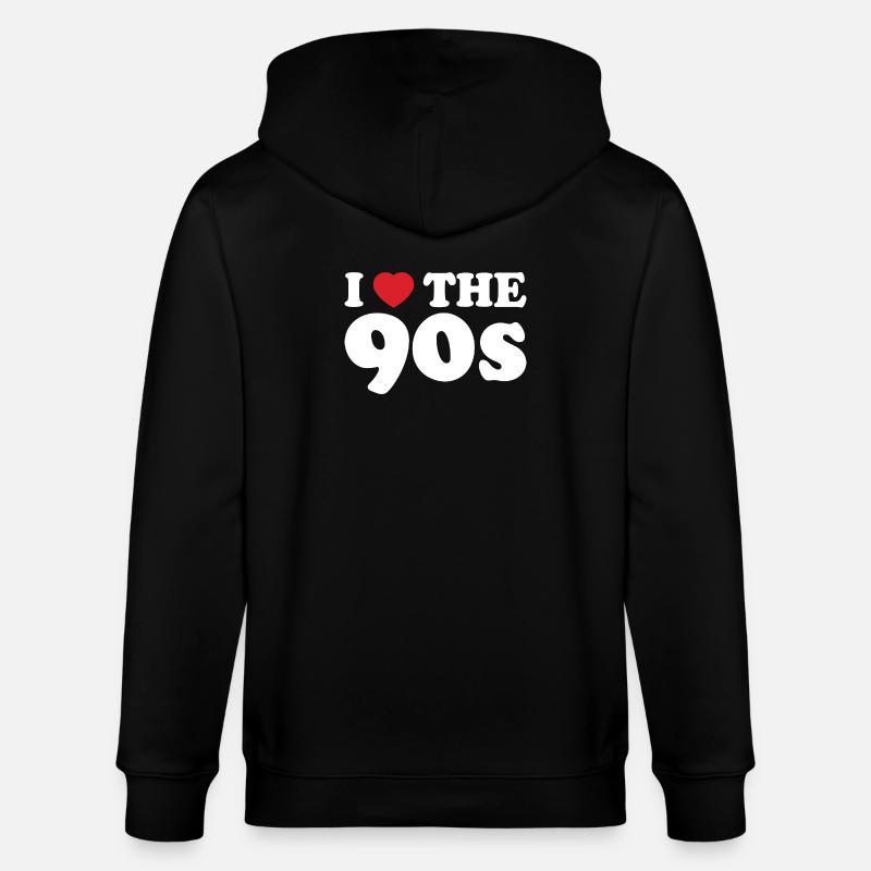 Ich liebe die 90er. - Stanley/Stella Unisex Bio-Kapuzenjacke CULTIVATOR - Schwarz