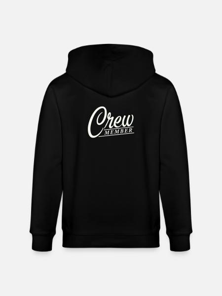 crew member - Stanley/Stella CULTIVATOR  Unisex Organic Hooded Jacket - black