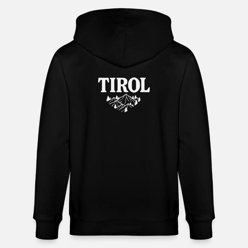 Silhouette du Tyrol Motif alpin - Veste à capuche bio CULTIVATOR Stanley/Stella Unisexe - noir