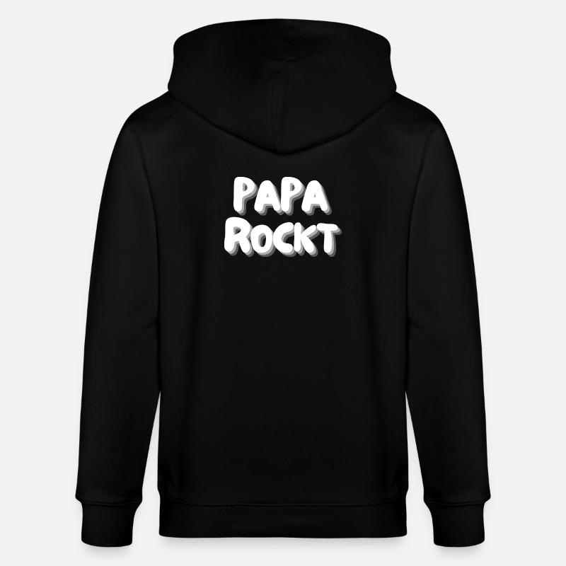 papa rockt - Stanley/Stella Unisex Bio-Kapuzenjacke CULTIVATOR  - Schwarz