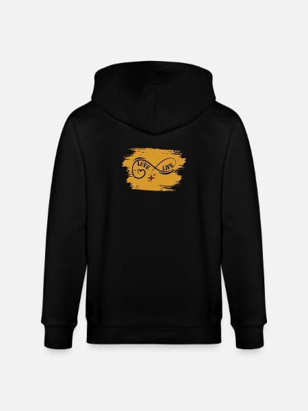 Infinite Love Life - Stanley/Stella CULTIVATOR Unisex Organic Hooded Jacket - black