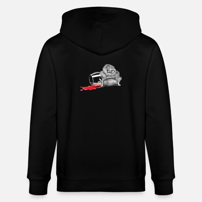 Beschwipste Eule - Stanley/Stella Unisex Bio-Kapuzenjacke CULTIVATOR - Schwarz