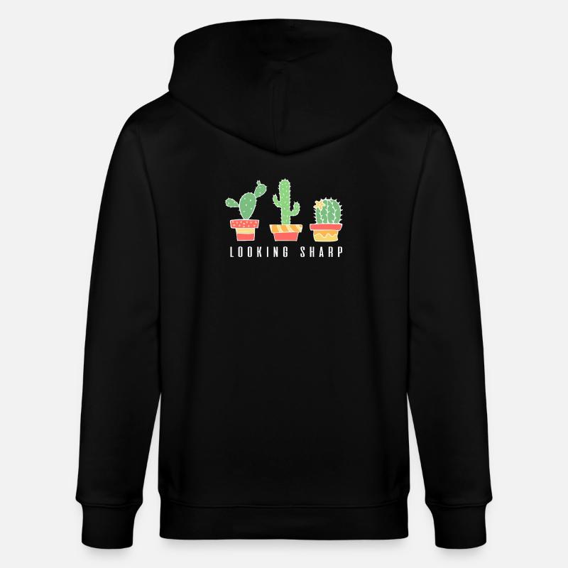 Cactus pointu - Veste à capuche bio CULTIVATOR Stanley/Stella Unisexe - noir