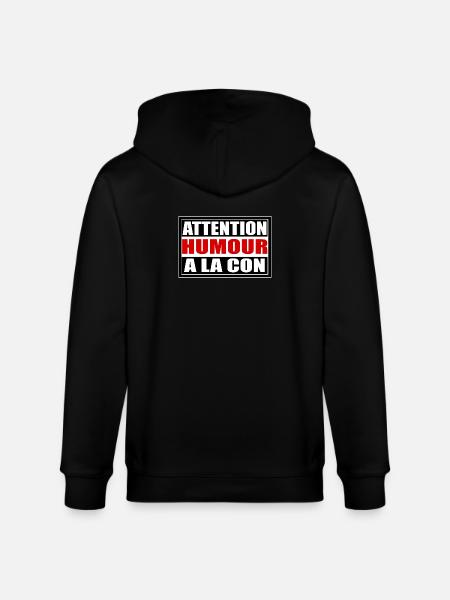 Humour a la con - Veste à capuche bio CULTIVATOR Stanley/Stella Unisexe - noir