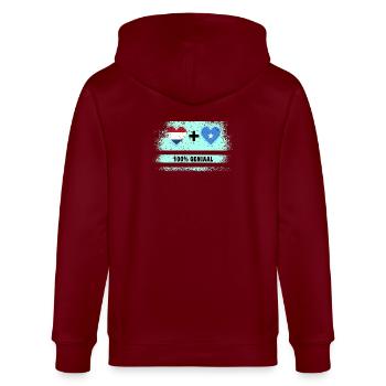 Drapeau 100% Genius de la Somalie et des Pays-Bas - Veste à capuche bio CULTIVATOR Stanley/Stella Unisexe - bordeaux - Dos - Anna (173cm)
