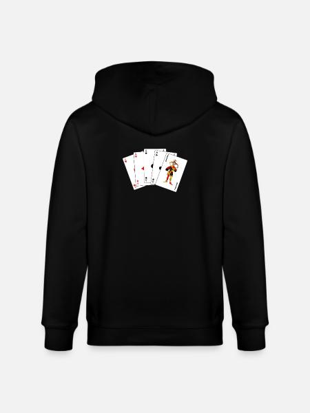 Cinq cartes Carré - Veste à capuche bio CULTIVATOR Stanley/Stella Unisexe - noir