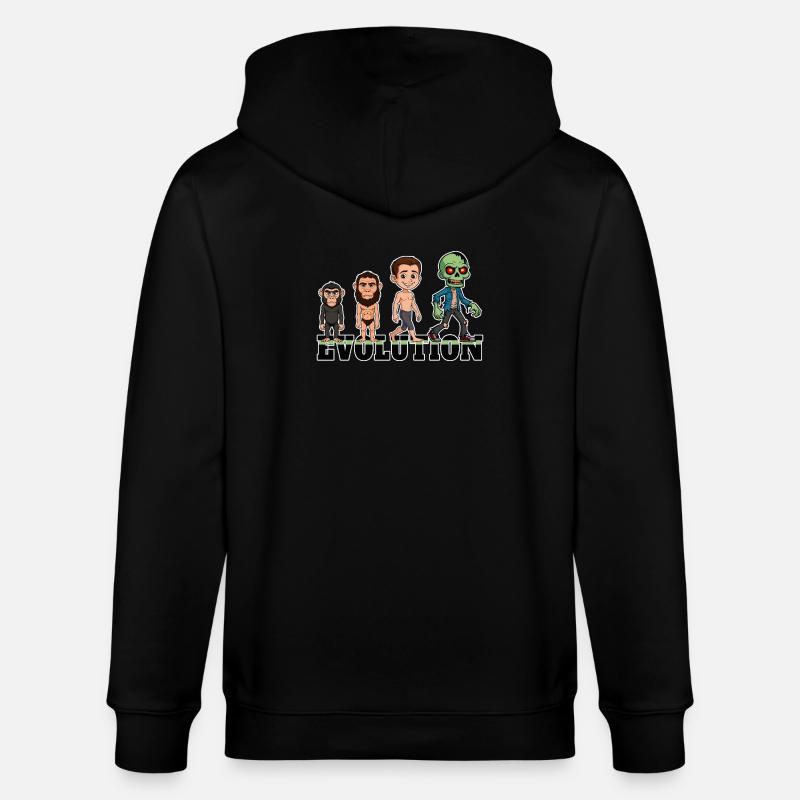 Evolution Zombie - Stanley/Stella Unisex Bio-Kapuzenjacke CULTIVATOR  - Schwarz