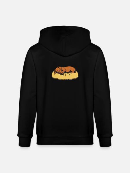 Teckel endormi - Veste à capuche bio CULTIVATOR Stanley/Stella Unisexe - noir
