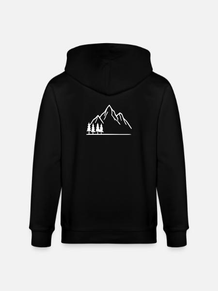 Mountain Hiking Mountaineering Gift - Stanley/Stella CULTIVATOR Unisex Organic Hooded Jacket - black