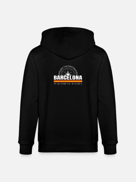 Barcelona - Stanley/Stella Unisex Bio-Kapuzenjacke CULTIVATOR - Schwarz