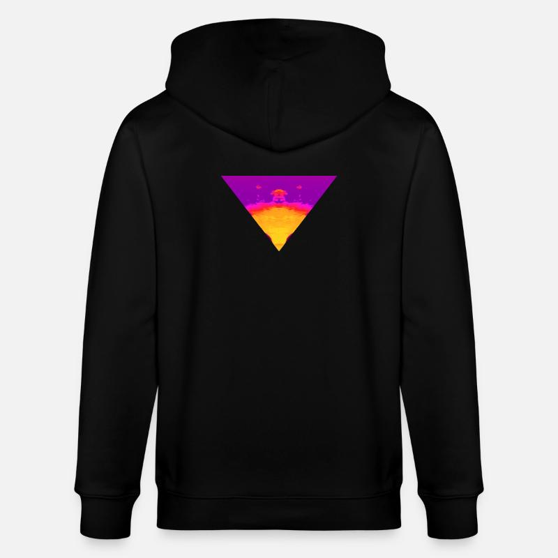 Neon Vortex, Cyber Sunset - Stanley/Stella Unisex Bio-Kapuzenjacke CULTIVATOR  - Schwarz