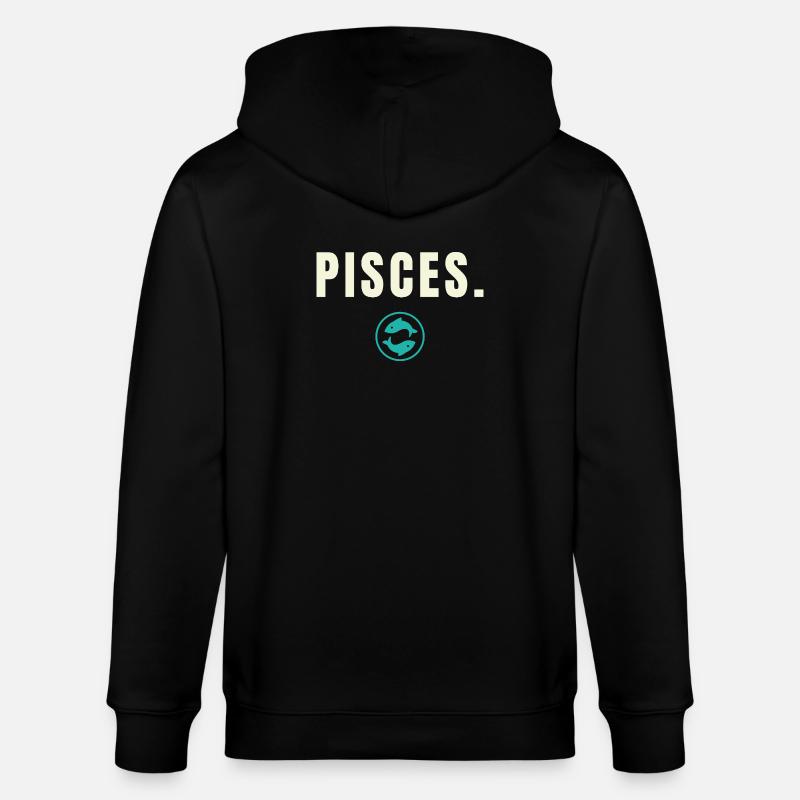 Pisces. Sternzeichen - Success Edition - Stanley/Stella Unisex Bio-Kapuzenjacke CULTIVATOR  - Schwarz