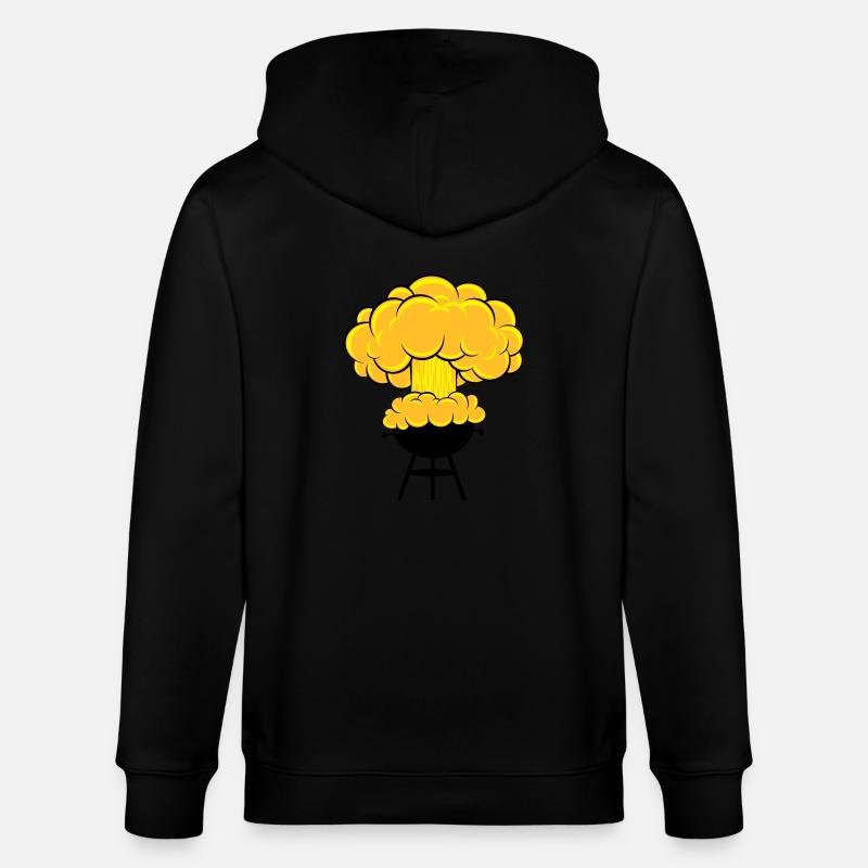 explosiver Grill - Stanley/Stella Unisex Bio-Kapuzenjacke CULTIVATOR  - Schwarz