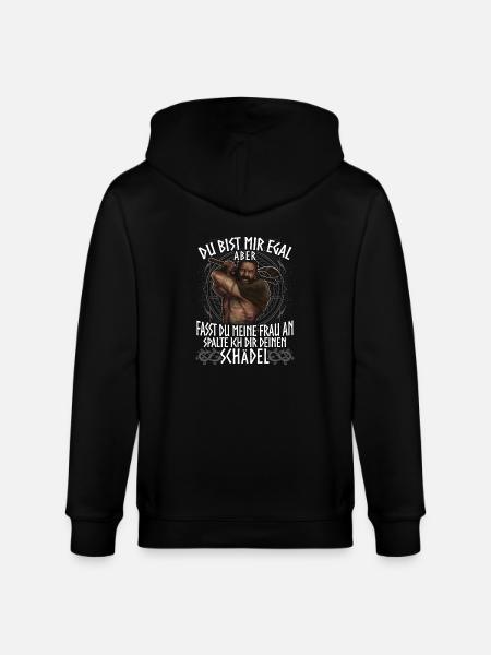 Wikinger - Schädel - Stanley/Stella Unisex Bio-Kapuzenjacke CULTIVATOR  - Schwarz