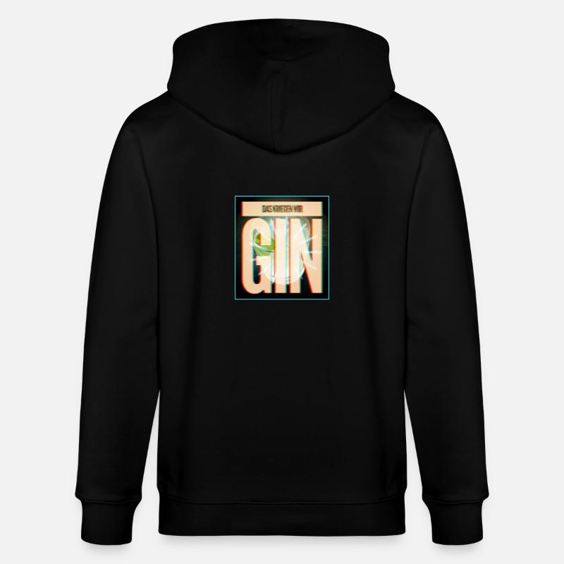 Das kriegen wir Gin - Stanley/Stella Unisex Bio-Kapuzenjacke CULTIVATOR - Schwarz