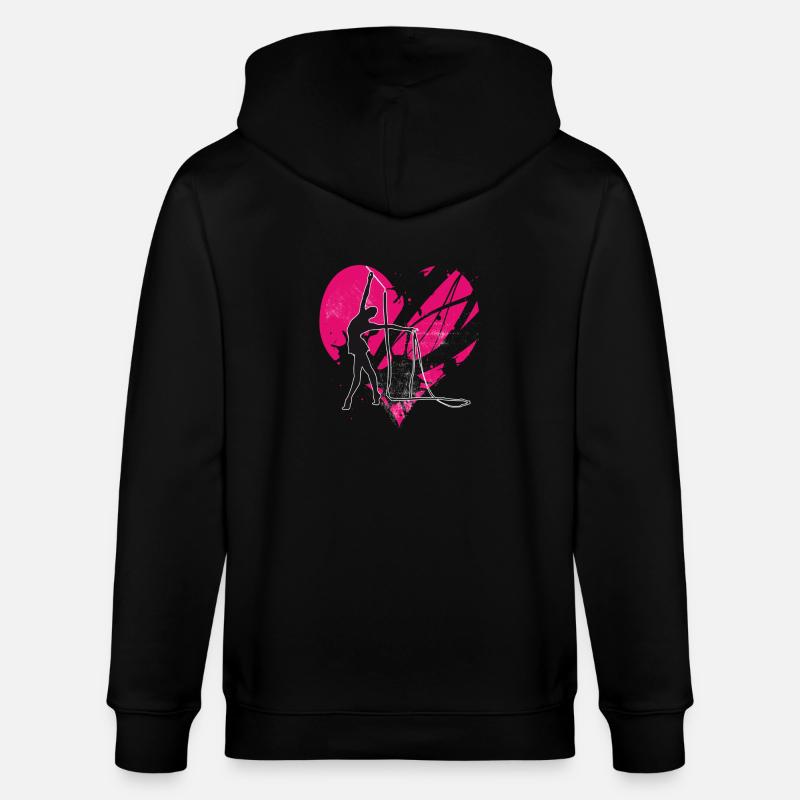 Herz rsg 7 - Stanley/Stella Unisex Bio-Kapuzenjacke CULTIVATOR  - Schwarz