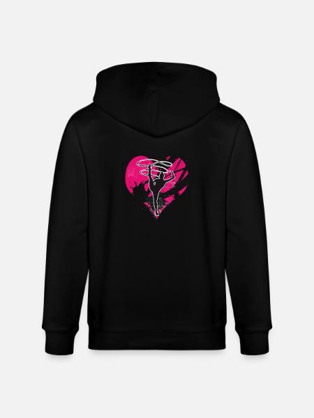 Herz rsg 10 - Stanley/Stella Unisex Bio-Kapuzenjacke CULTIVATOR - Schwarz