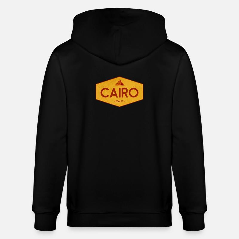 Emblème pyramidal du Caire en Égypte - Veste à capuche bio CULTIVATOR Stanley/Stella Unisexe - noir
