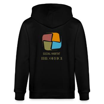 Büro Arbeit Humor Geschenk Lustige Sprüche - Stanley/Stella Unisex Bio-Kapuzenjacke CULTIVATOR  - Schwarz - Hinten - Anna (173cm)