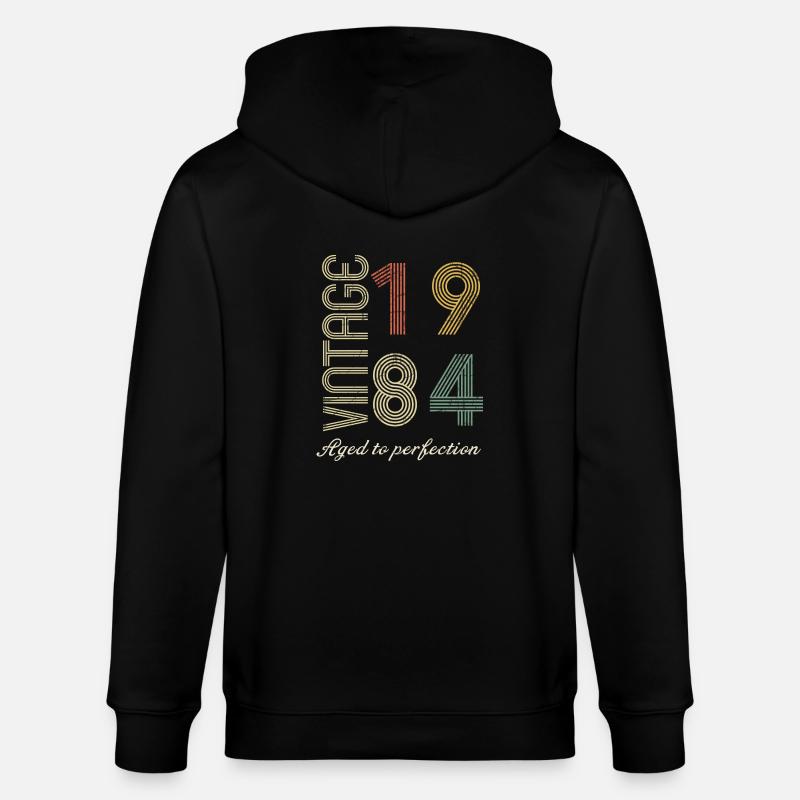 Cadeau d’anniversaire 40 ans - 1984 - Veste à capuche bio CULTIVATOR Stanley/Stella Unisexe - noir