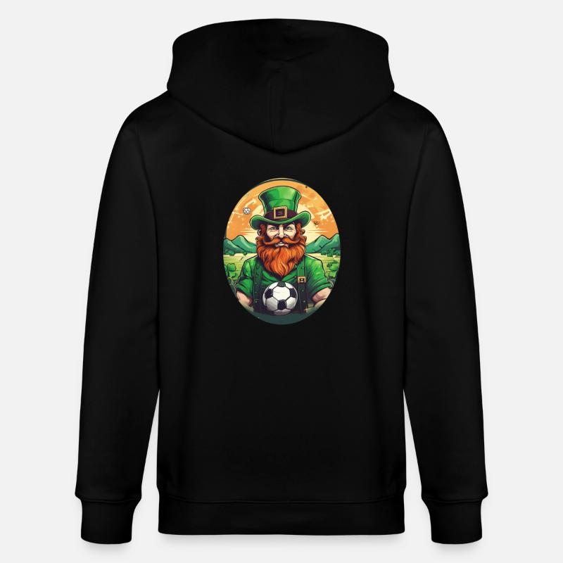 Football Trèfle de la Saint-Patrick - Veste à capuche bio CULTIVATOR Stanley/Stella Unisexe - noir