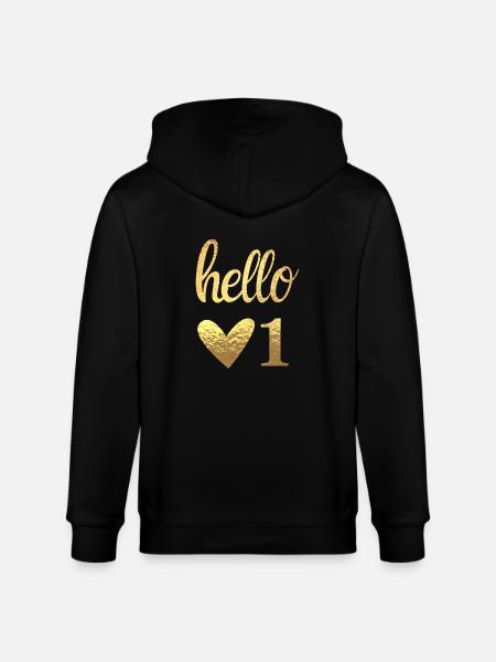 Hello 1 - Stanley/Stella CULTIVATOR  Unisex Organic Hooded Jacket - black