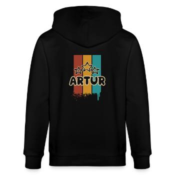 Artur Artur - Veste à capuche bio CULTIVATOR Stanley/Stella Unisexe - noir - Dos - Anna (173cm)