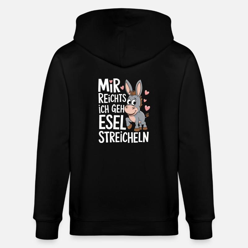 Âne âne mulet Muli - Veste à capuche bio CULTIVATOR Stanley/Stella Unisexe - noir