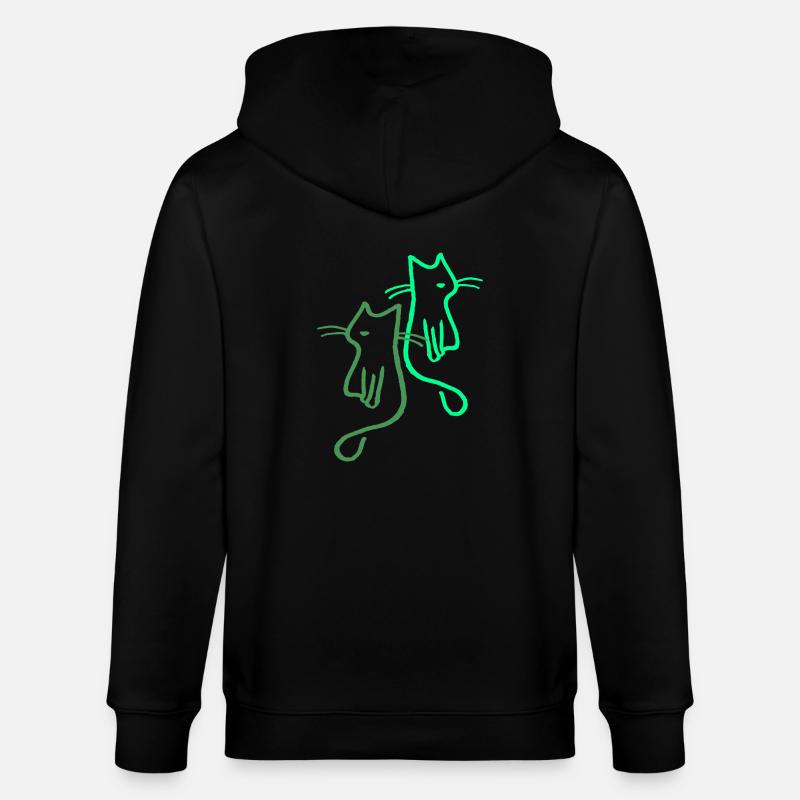 Chat Chat Cadeau Rétro - Veste à capuche bio CULTIVATOR Stanley/Stella Unisexe - noir