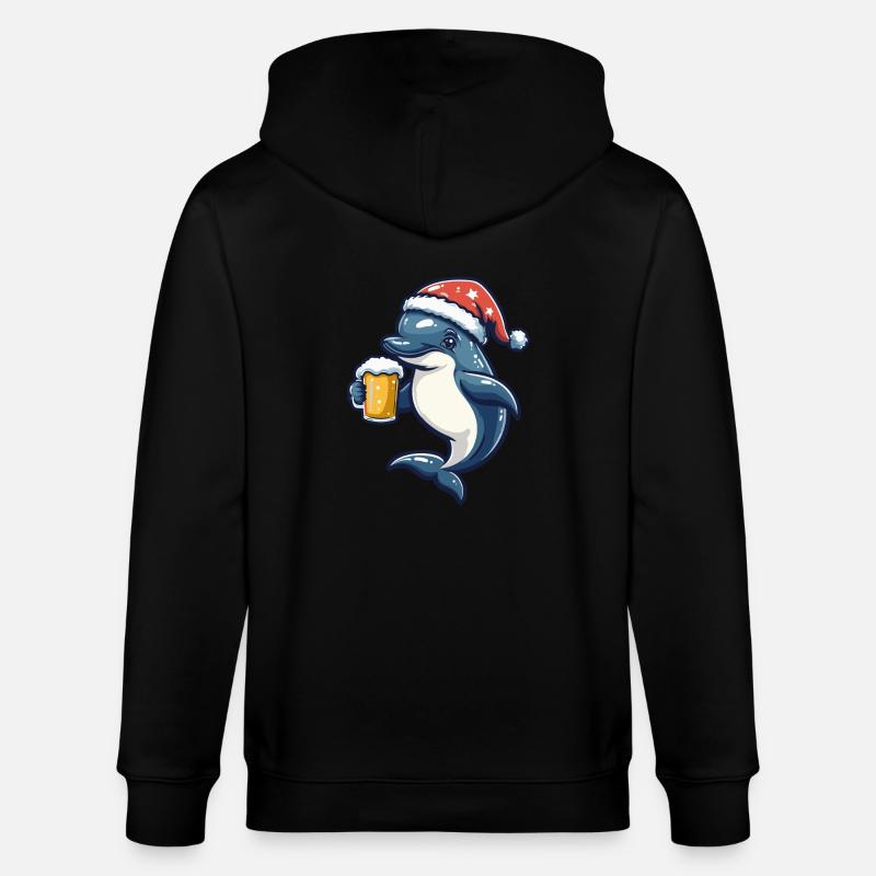 Bière de Noël Dolphin - Veste à capuche bio CULTIVATOR Stanley/Stella Unisexe - noir