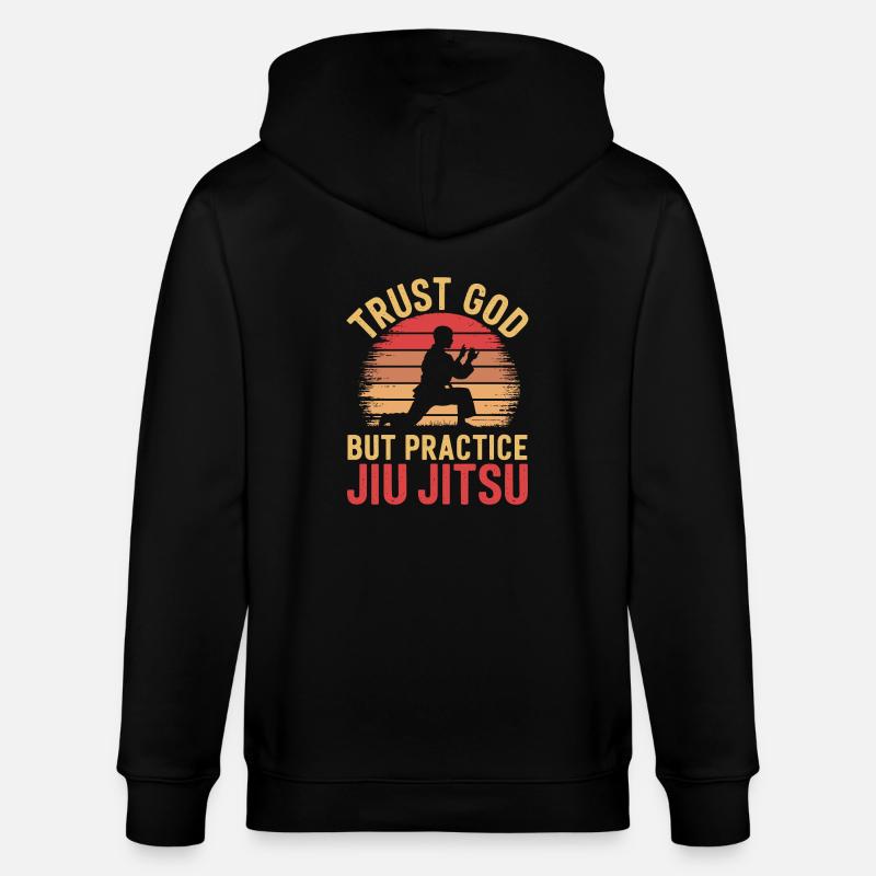 Mit Glauben und Stärke rollen - Stanley/Stella Unisex Bio-Kapuzenjacke CULTIVATOR  - Schwarz