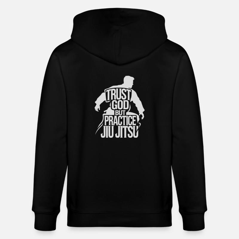 Experience discipline in grappling - Stanley/Stella CULTIVATOR  Unisex Organic Hooded Jacket - black