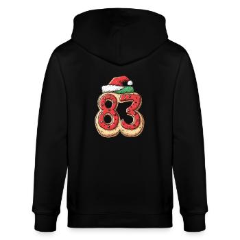 83 Number Christmas Cookie - Stanley/Stella CULTIVATOR  Unisex Organic Hooded Jacket - black - Back - Anna (173cm)