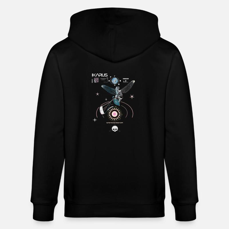 Kitesurfer Ikarus - Stanley/Stella Unisex Bio-Kapuzenjacke CULTIVATOR  - Schwarz